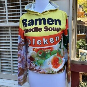 Ramen Chicken Noodle Soup Hoodie Size M